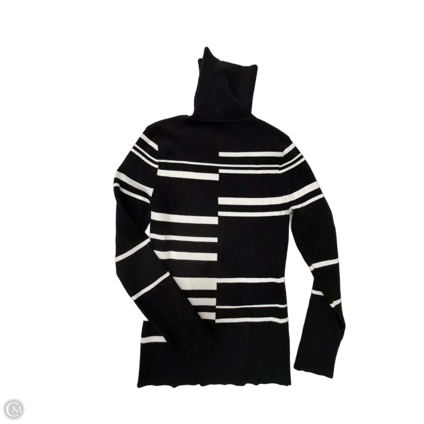 Top Long Sleeve By White House Black Market In Striped Pattern, Size: Mp