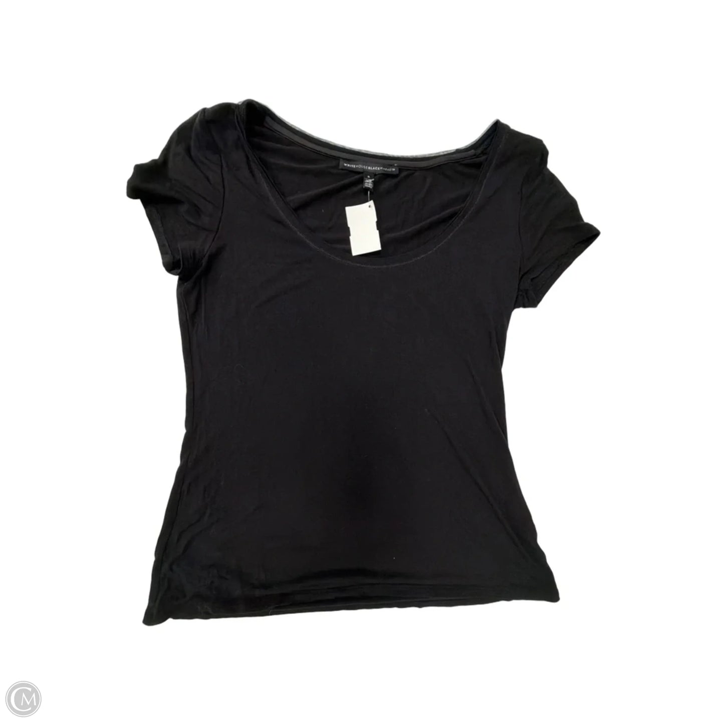 Top Short Sleeve Basic By White House Black Market In Black, Size: S