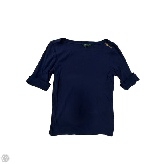 Top Short Sleeve By Lauren By Ralph Lauren In Blue, Size: S