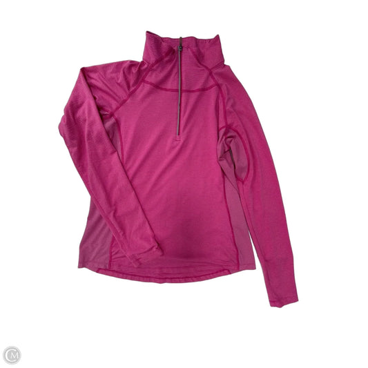 Athletic Top Long Sleeve Collar By Columbia In Pink, Size: M