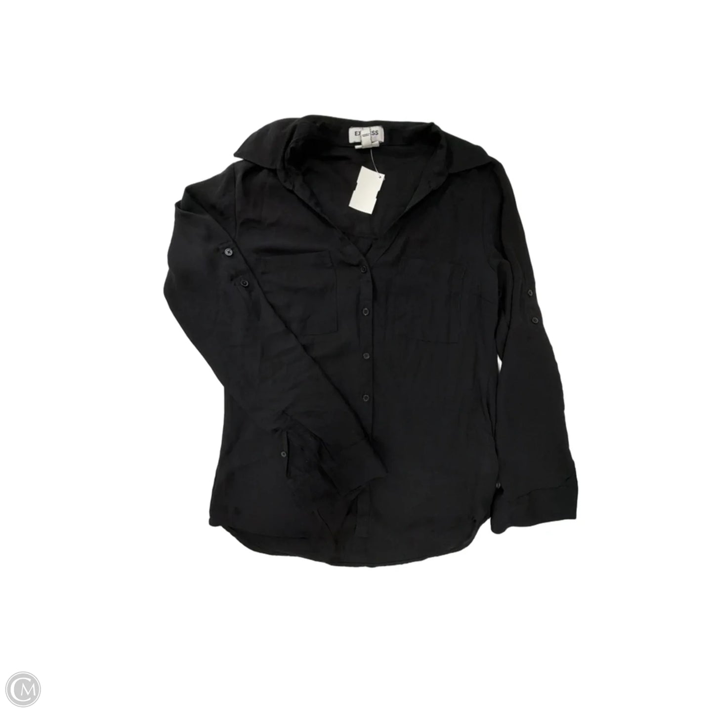 Top Long Sleeve By Express In Black, Size: S