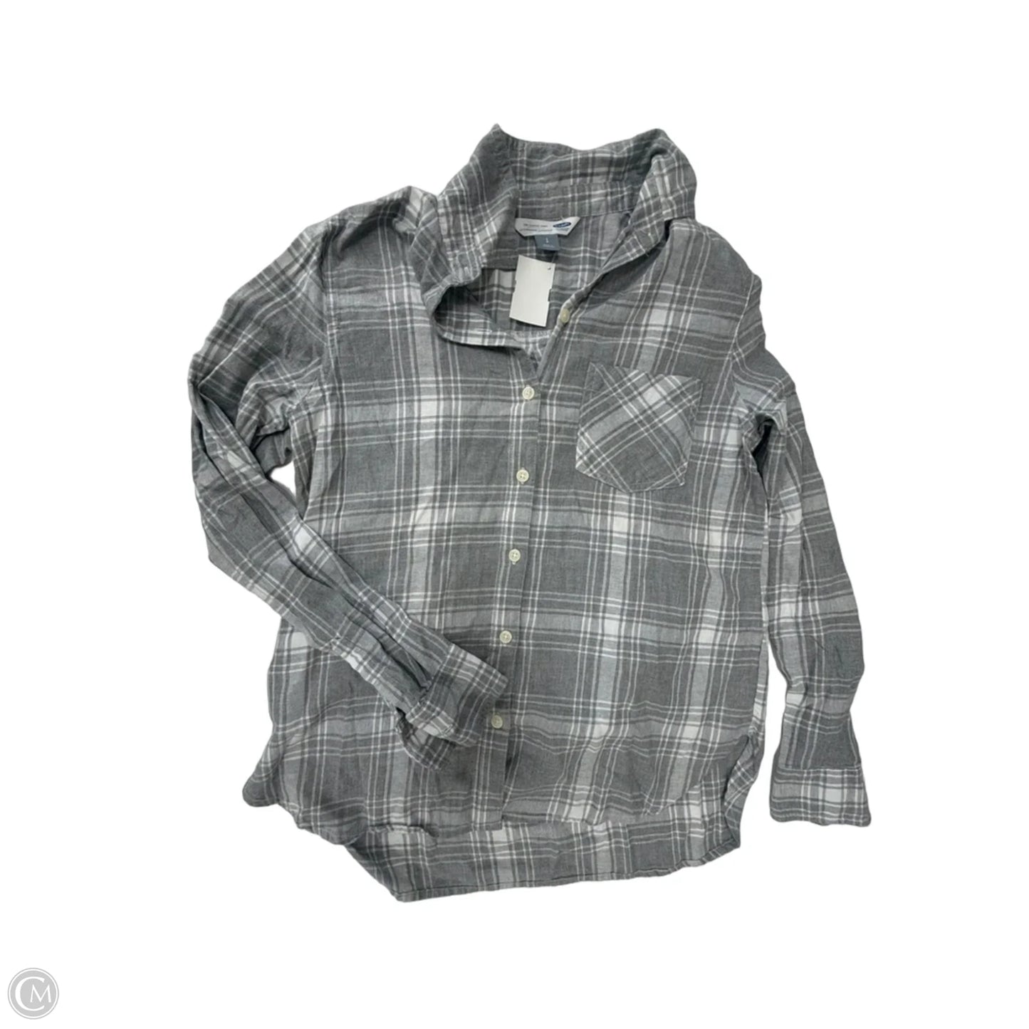 Top Long Sleeve By Old Navy In Grey, Size: S
