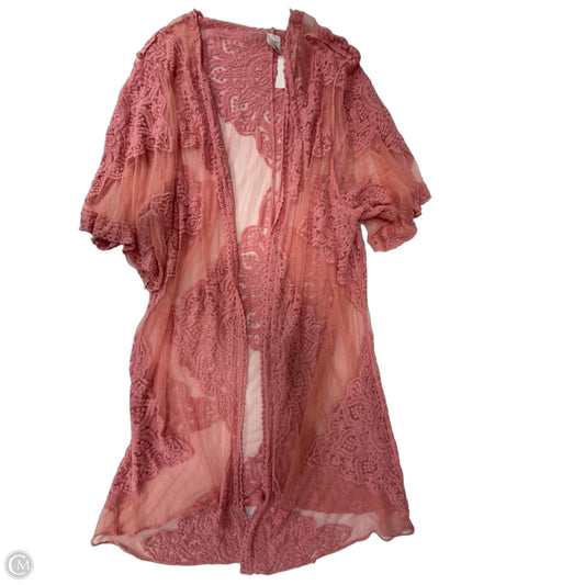 Kimono By Clothes Mentor In Pink, Size: 2x