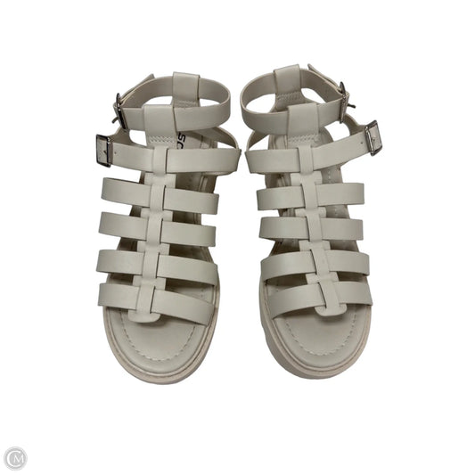Sandals Heels Block By Soda In Beige, Size: 8
