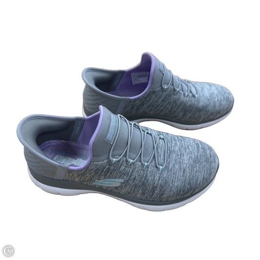 Shoes Athletic By Skechers In Grey, Size: 10