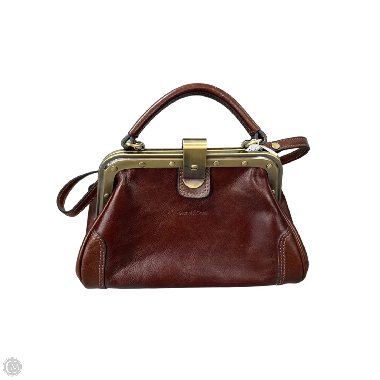 Handbag Leather By Clothes Mentor, Size: Medium