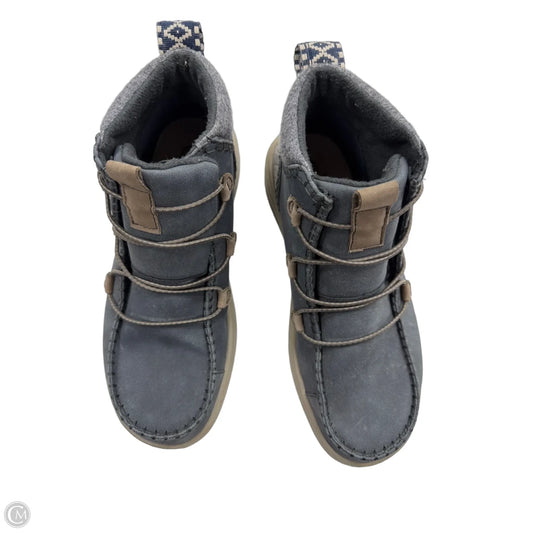 Boots Ankle Flats By Hey Dude In Blue, Size: 9