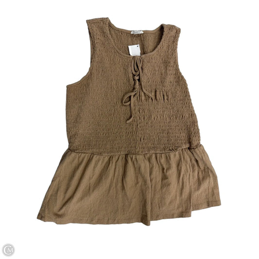 Top Sleeveless By Maurices In Brown, Size: 1x