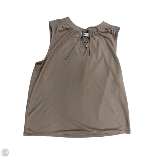 Tank Top By Nine West Apparel In Tan, Size: S