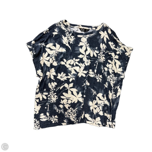 Top Short Sleeve By Simply Vera In Floral Print, Size: 1x