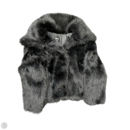 Coat Faux Fur & Sherpa By Simply Vera In Black, Size: 1x