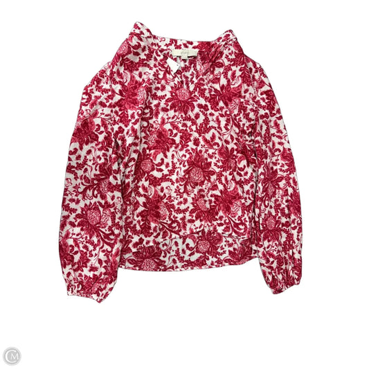 Top Long Sleeve By Loft In Floral Print, Size: Xs