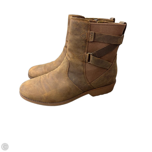 Boots Ankle Flats By Teva In Brown, Size: 10