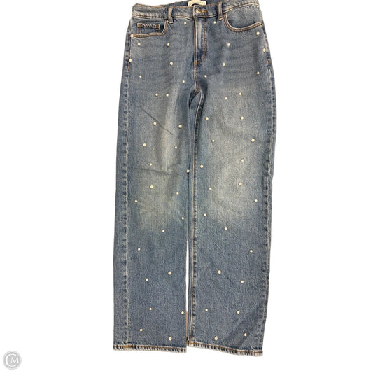 Jeans Straight By Loft In Blue Denim, Size: 4