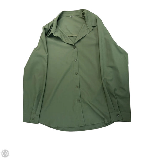 Top Long Sleeve By Cme In Green, Size: M