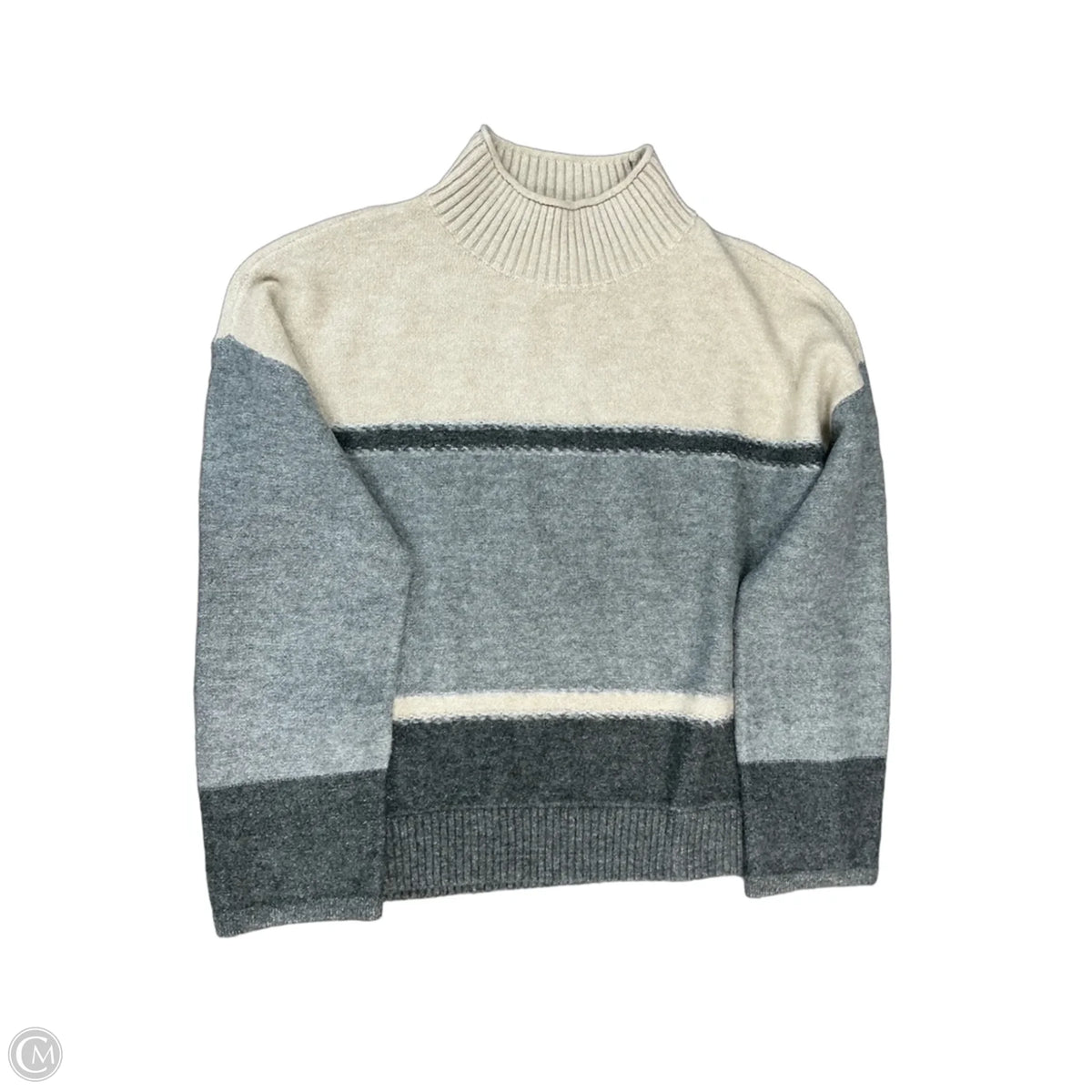 Sweater By Stylus In Grey & Tan, Size: L
