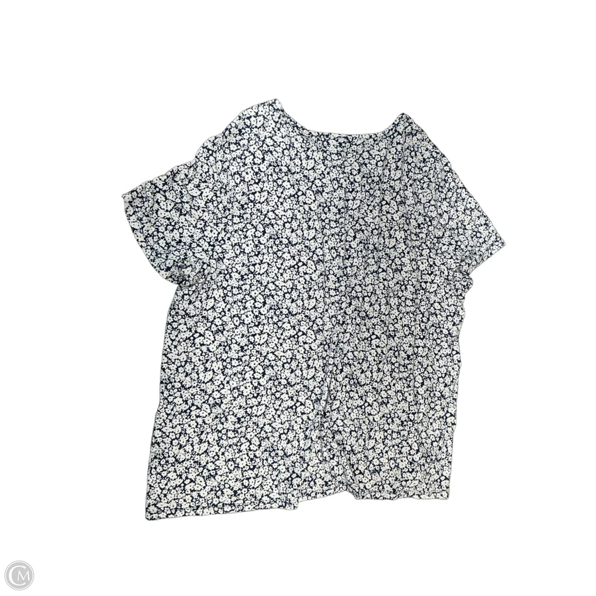 Top Short Sleeve Basic By Old Navy In Blue & White, Size: 1x