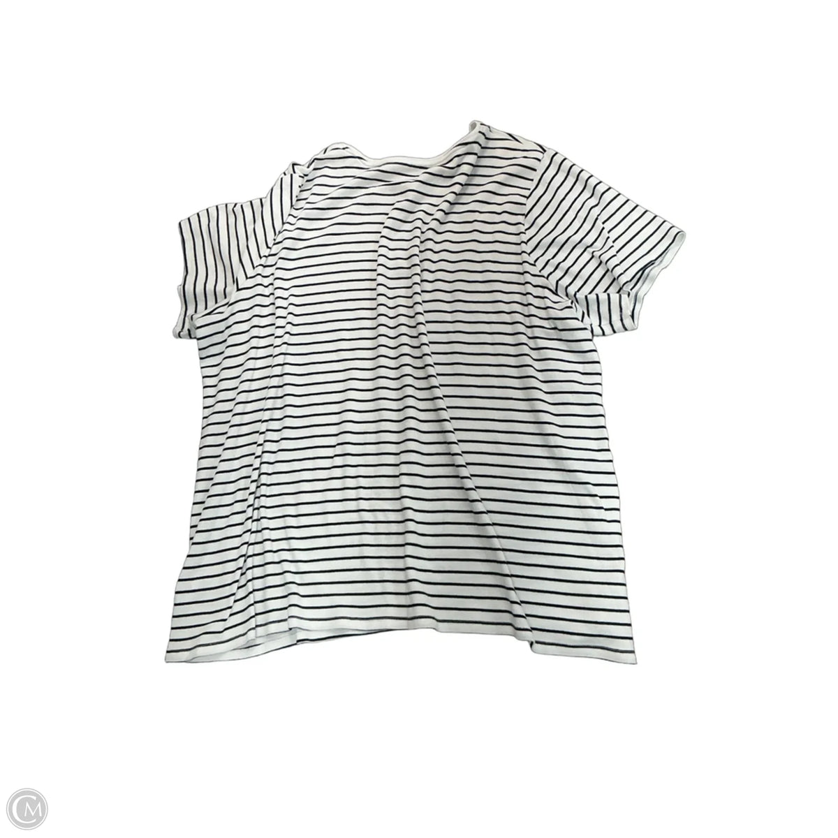 Top Short Sleeve Basic By Croft And Barrow In Striped Pattern, Size: 3x