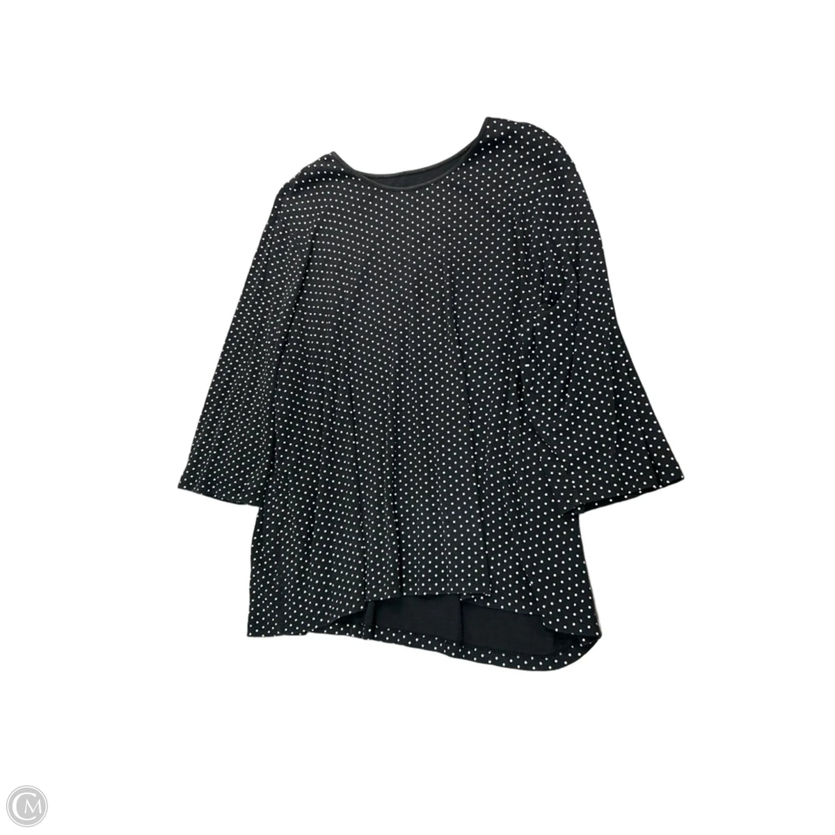 Top 3/4 Sleeve Basic By Cj Banks In Polkadot Pattern, Size: 2x