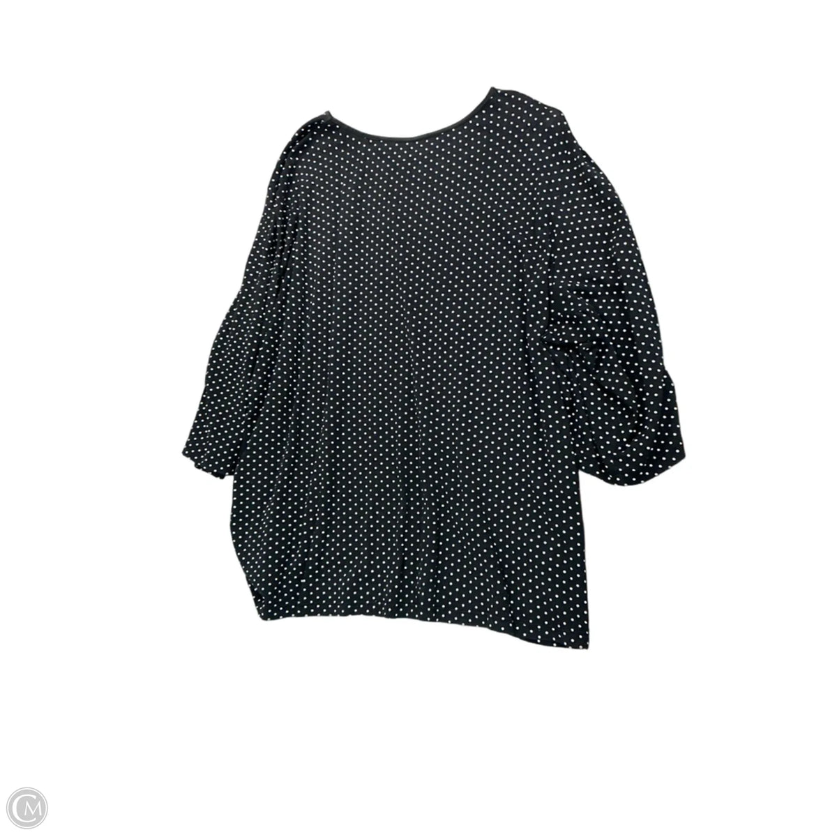 Top 3/4 Sleeve Basic By Cj Banks In Polkadot Pattern, Size: 2x