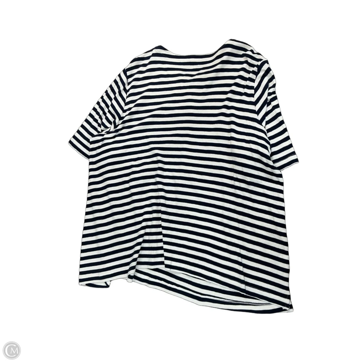 Top Short Sleeve By Croft And Barrow In Striped Pattern, Size: 2x