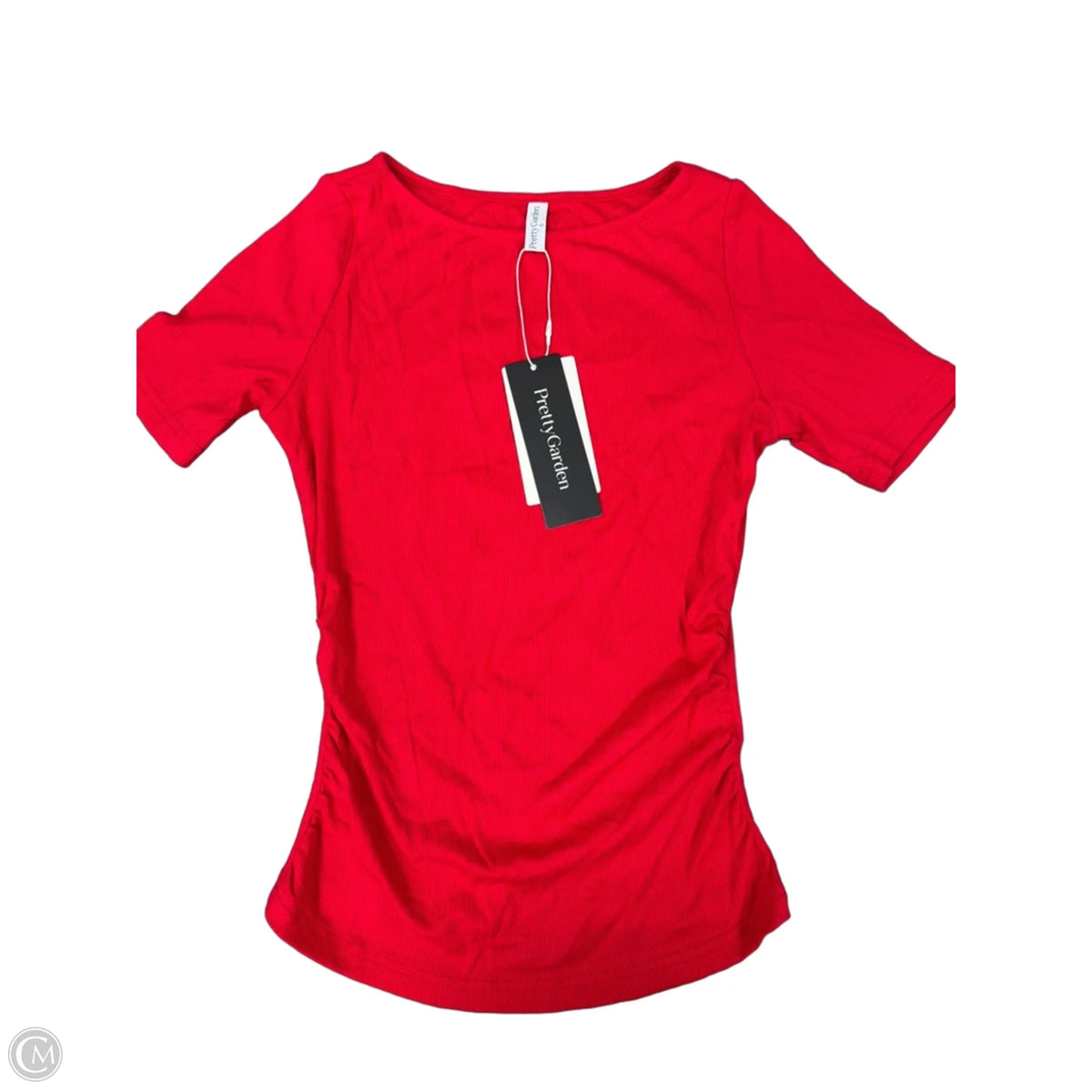 Top Short Sleeve Basic By Prettygarden In Red, Size: S