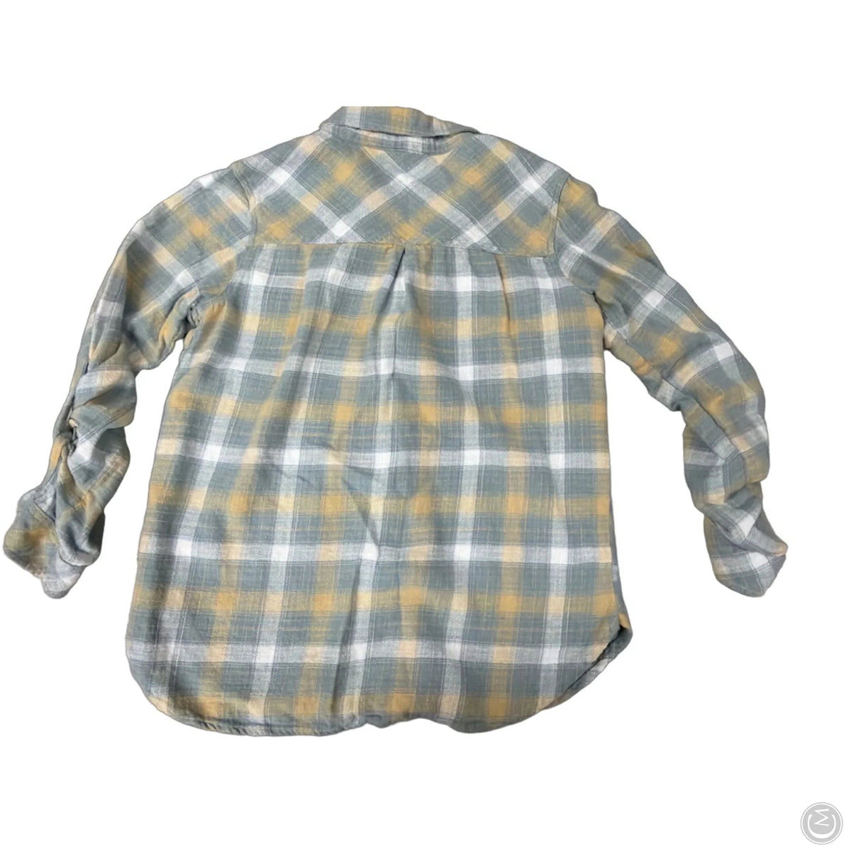 Top Long Sleeve By Thread And Supply In Plaid Pattern, Size: S