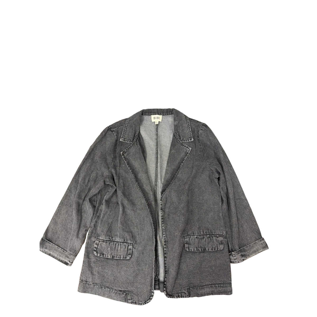 Blazer By Bibi In Black Denim, Size: S