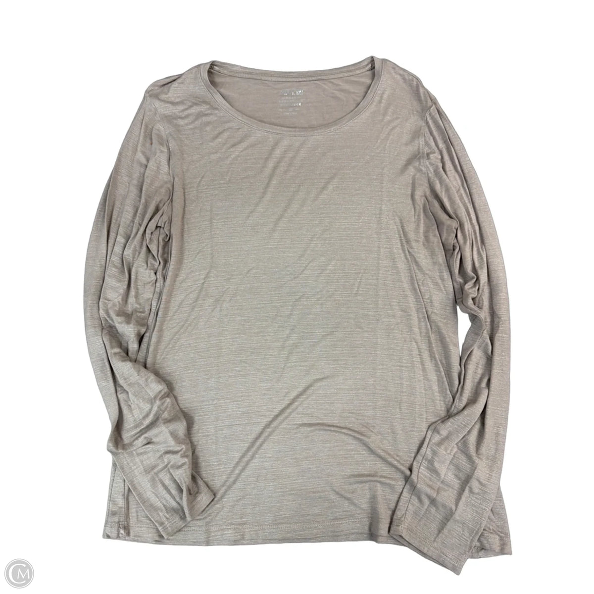 Top Long Sleeve Basic By Apt 9 In Brown, Size: M
