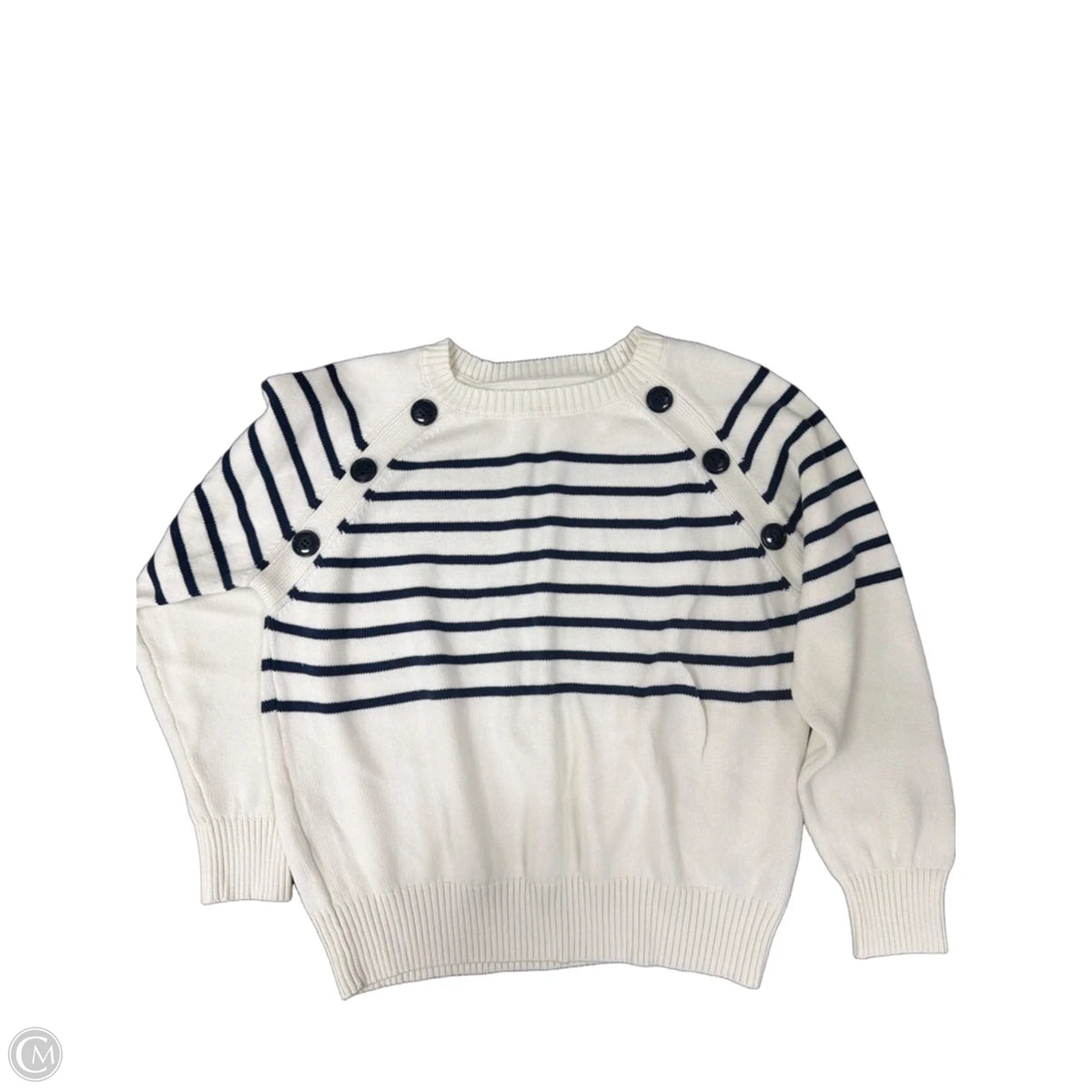 Sweater By Clothes Mentor In Striped Pattern, Size: M