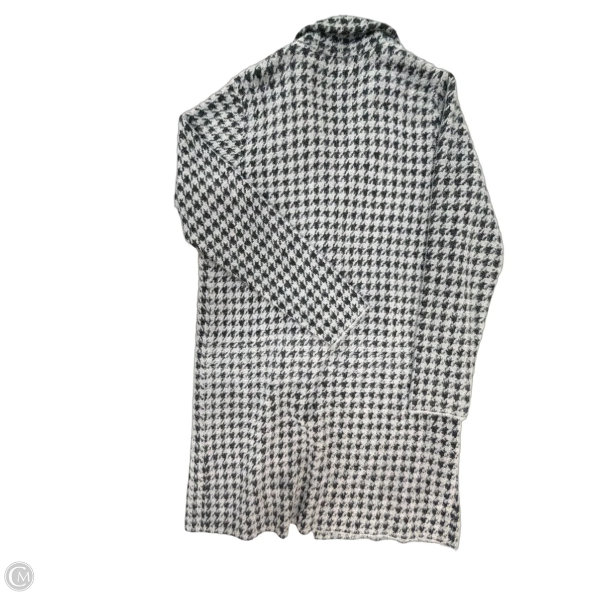 Coat Trench Coat By Max Studio In Black & Grey, Size: M