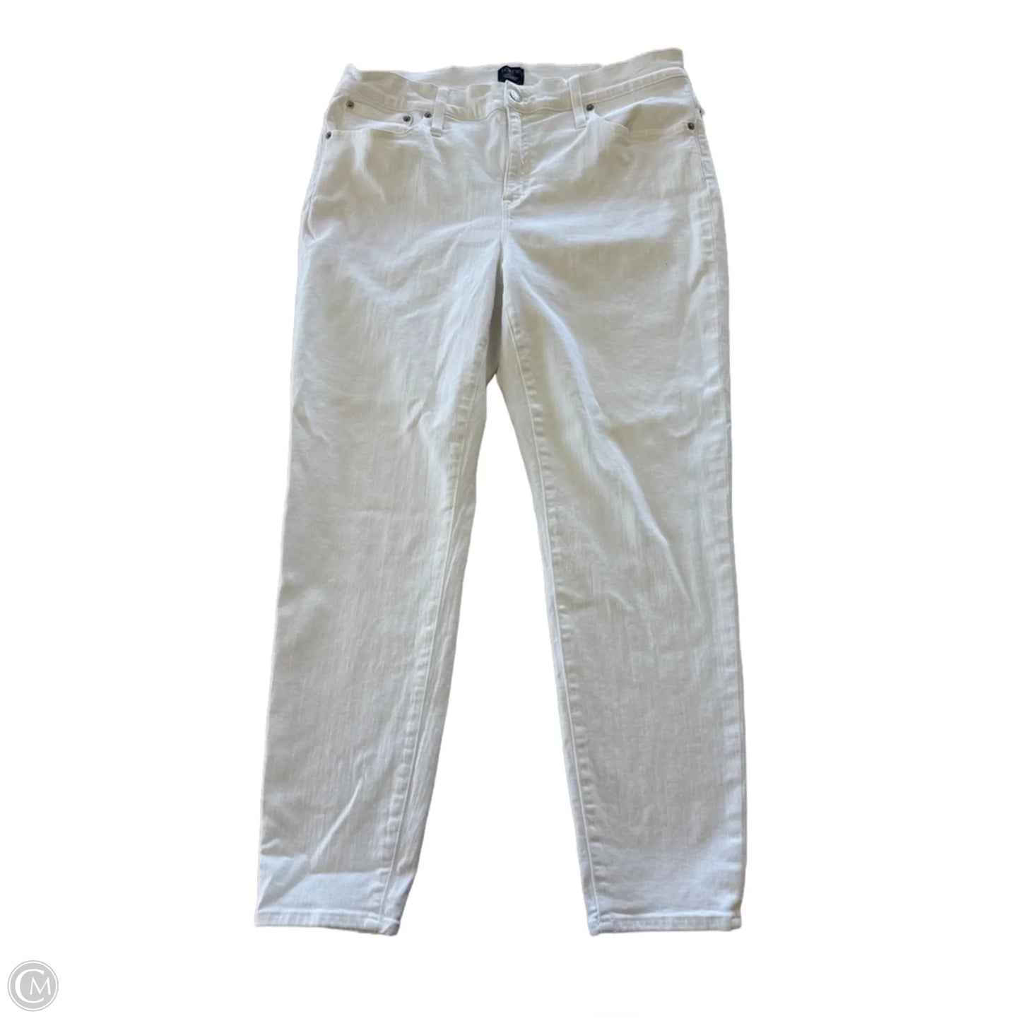 Jeans Skinny By J. Crew In White Denim, Size: 14