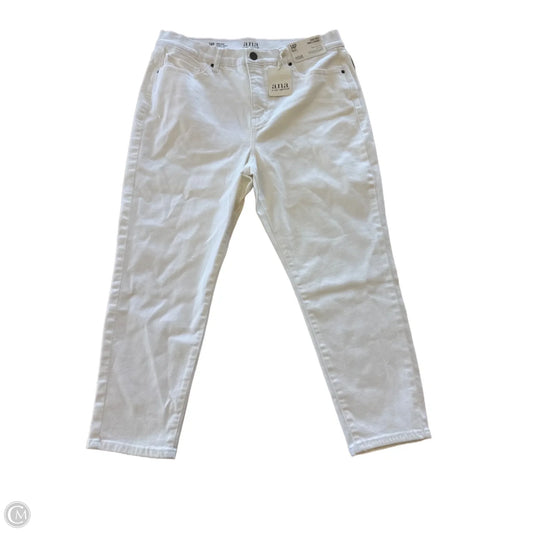 Jeans Skinny By Ana In White Denim, Size: 14