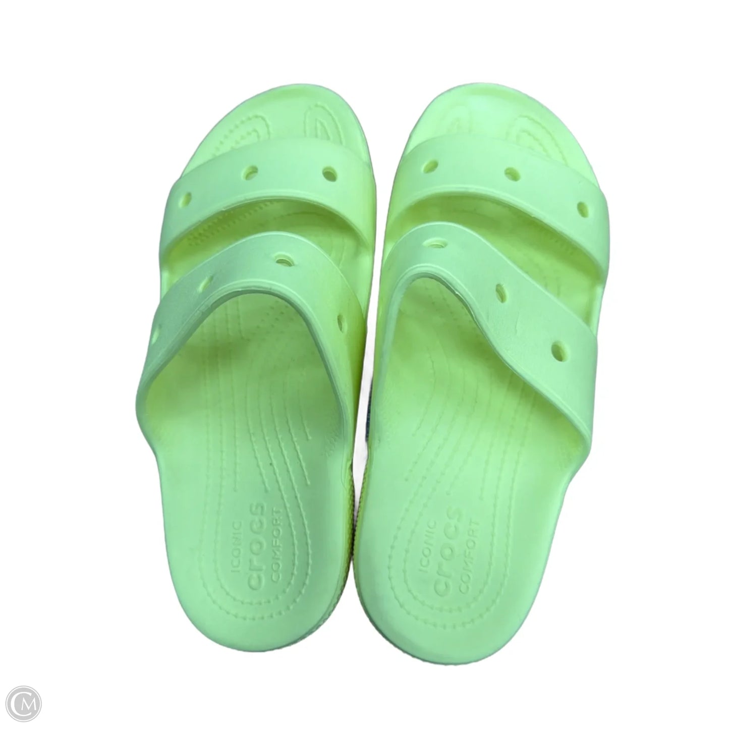 Sandals Flats By Crocs In Yellow, Size: 8