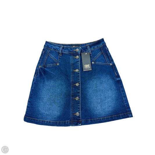 Skirt Designer By Frye In Blue Denim, Size: S