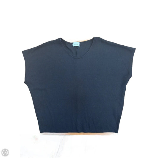 Top Short Sleeve By Andree By Unit In Black, Size: L
