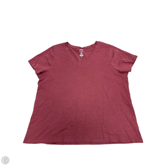 Top Short Sleeve Basic By Sonoma In Orange, Size: 1x