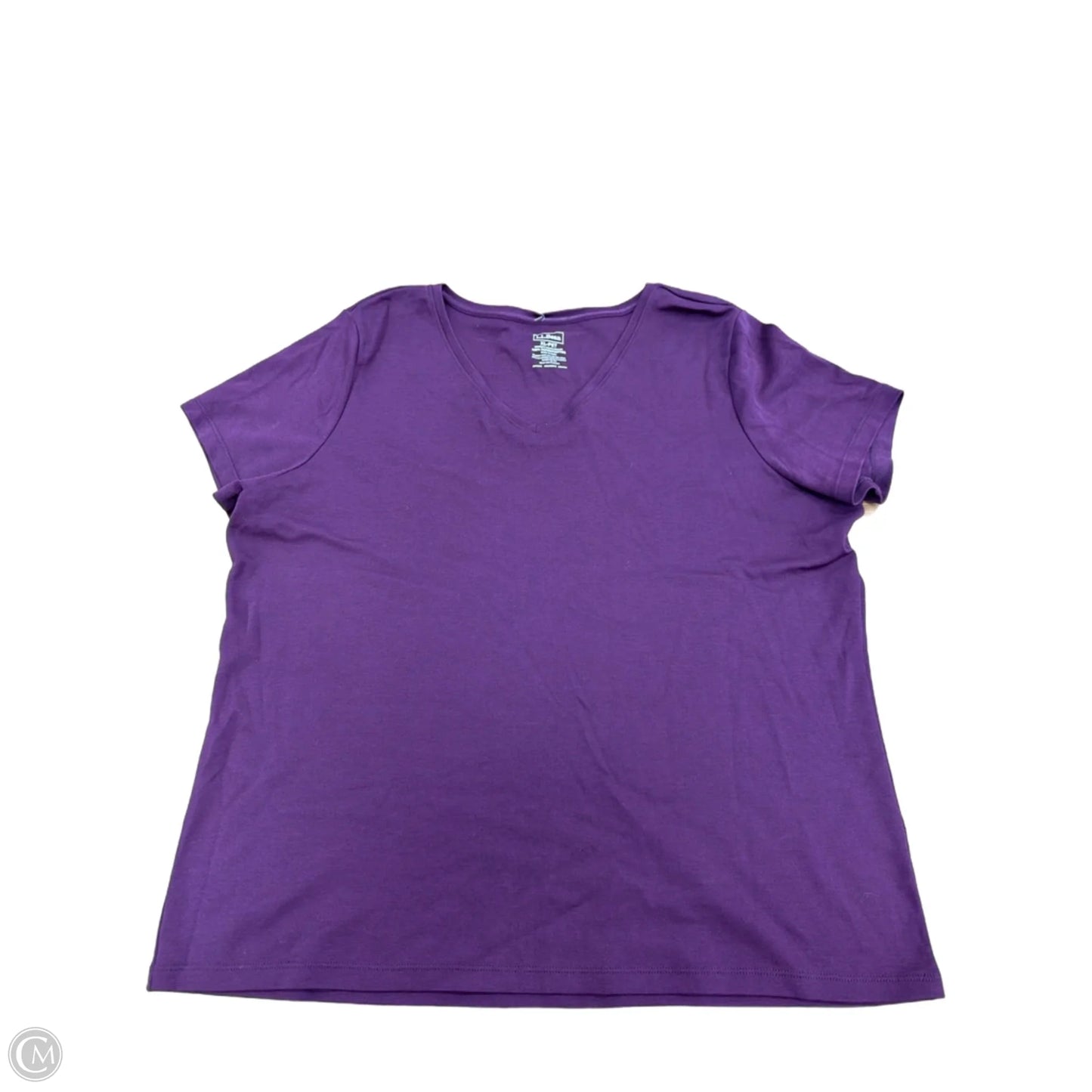 Top Short Sleeve Basic By L.l. Bean In Purple, Size: Xlp