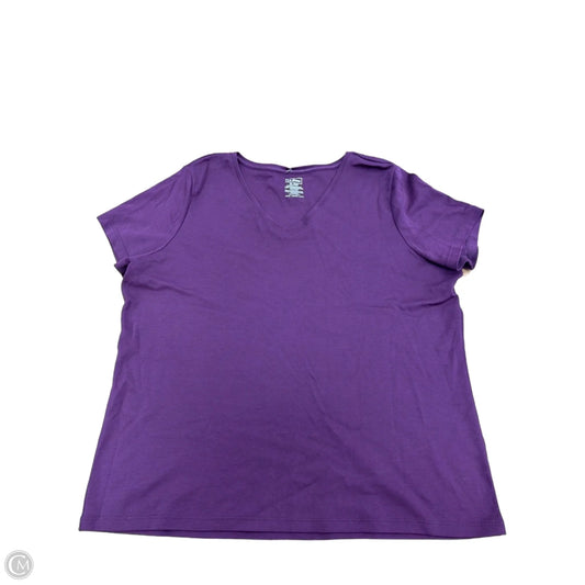 Top Short Sleeve Basic By L.l. Bean In Purple, Size: Xlp