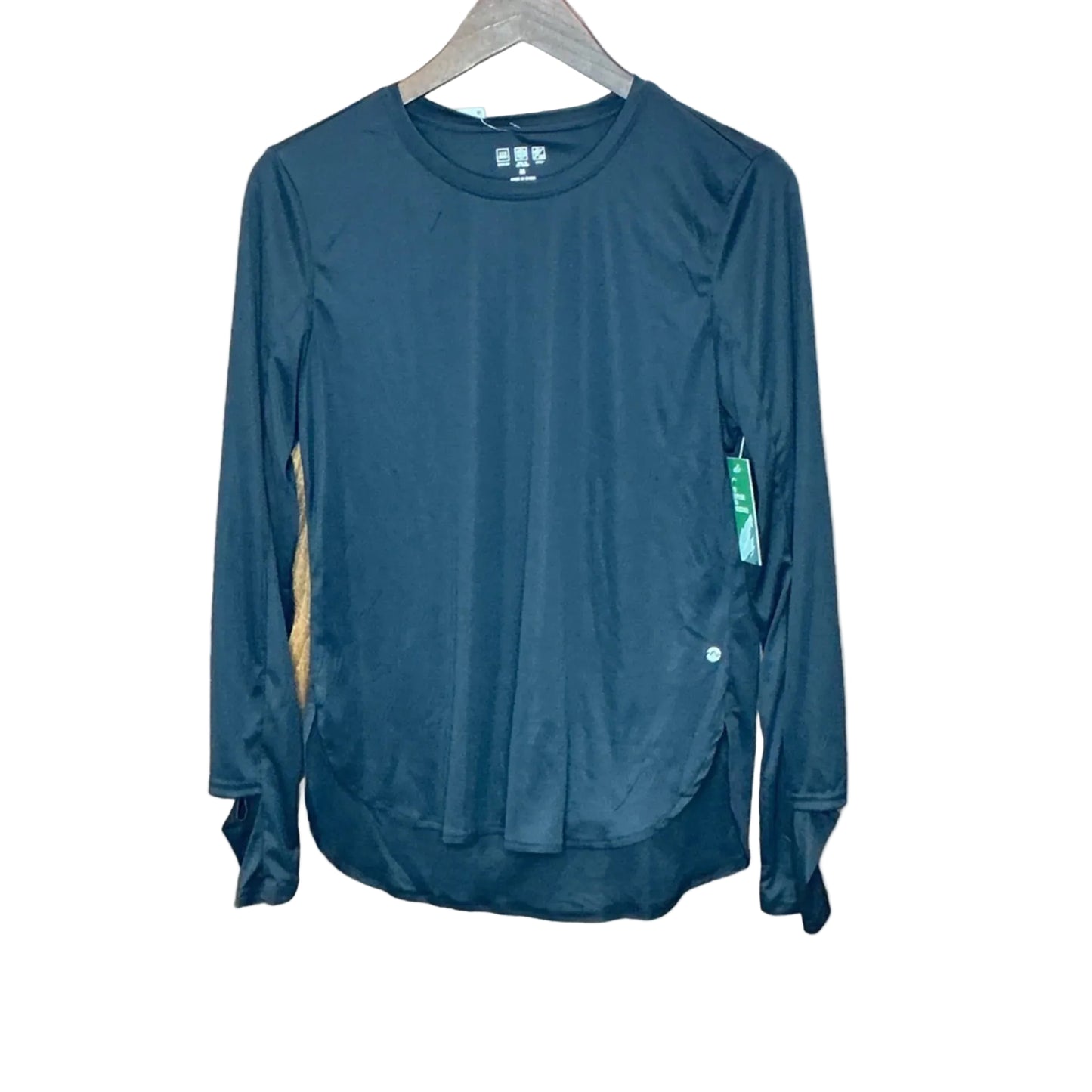 Athletic Top Long Sleeve Crewneck By WILLIT In Black, Size: M
