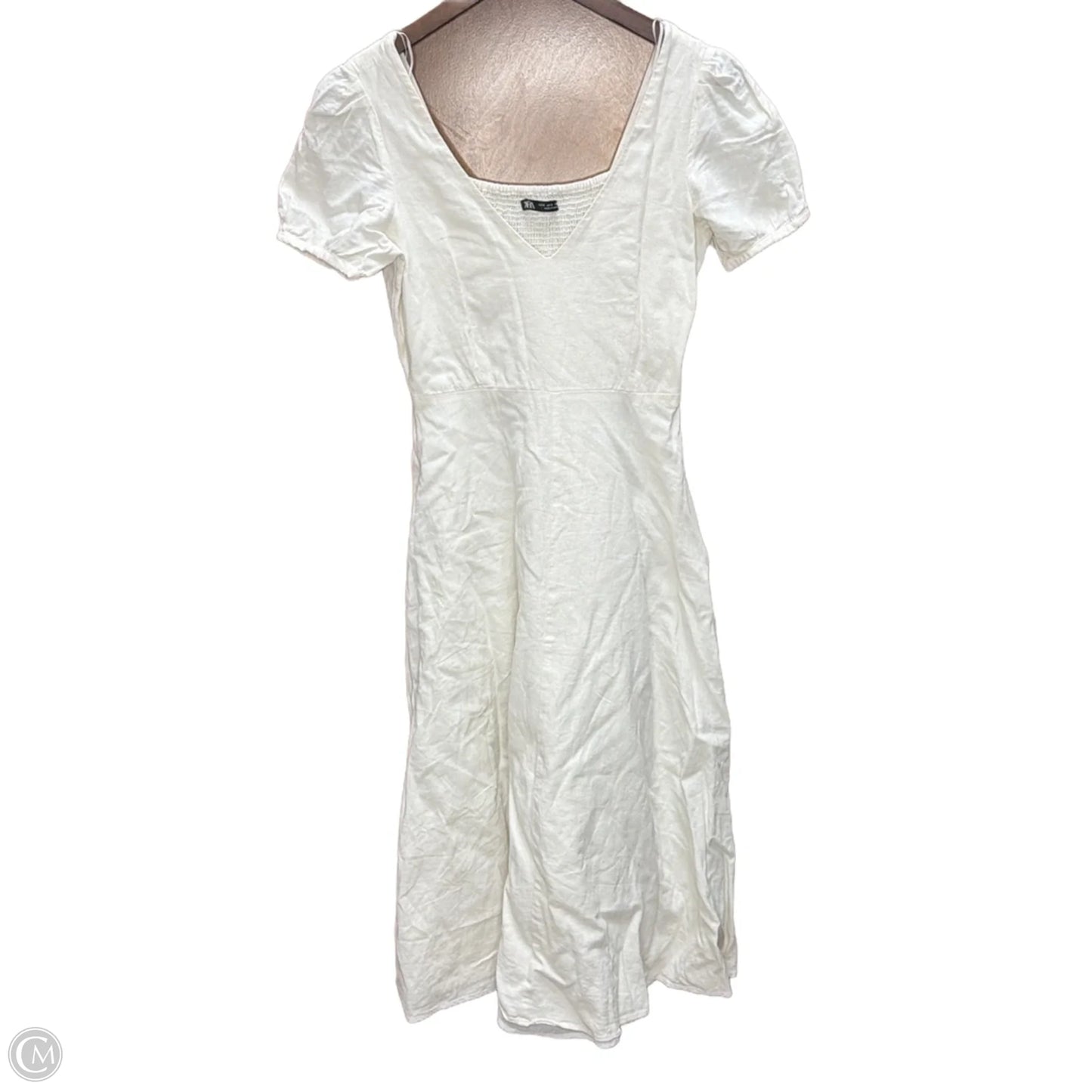 Dress Casual Maxi By Zara In Cream, Size: S