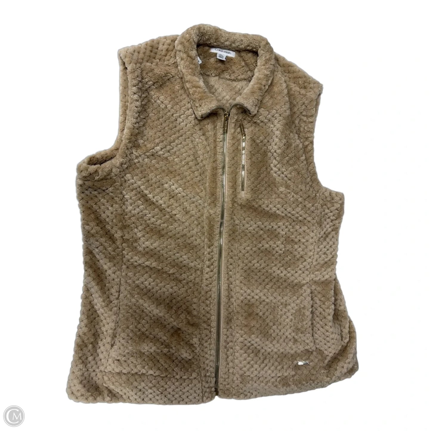 Vest Fleece By Calvin Klein In Brown, Size: Xl