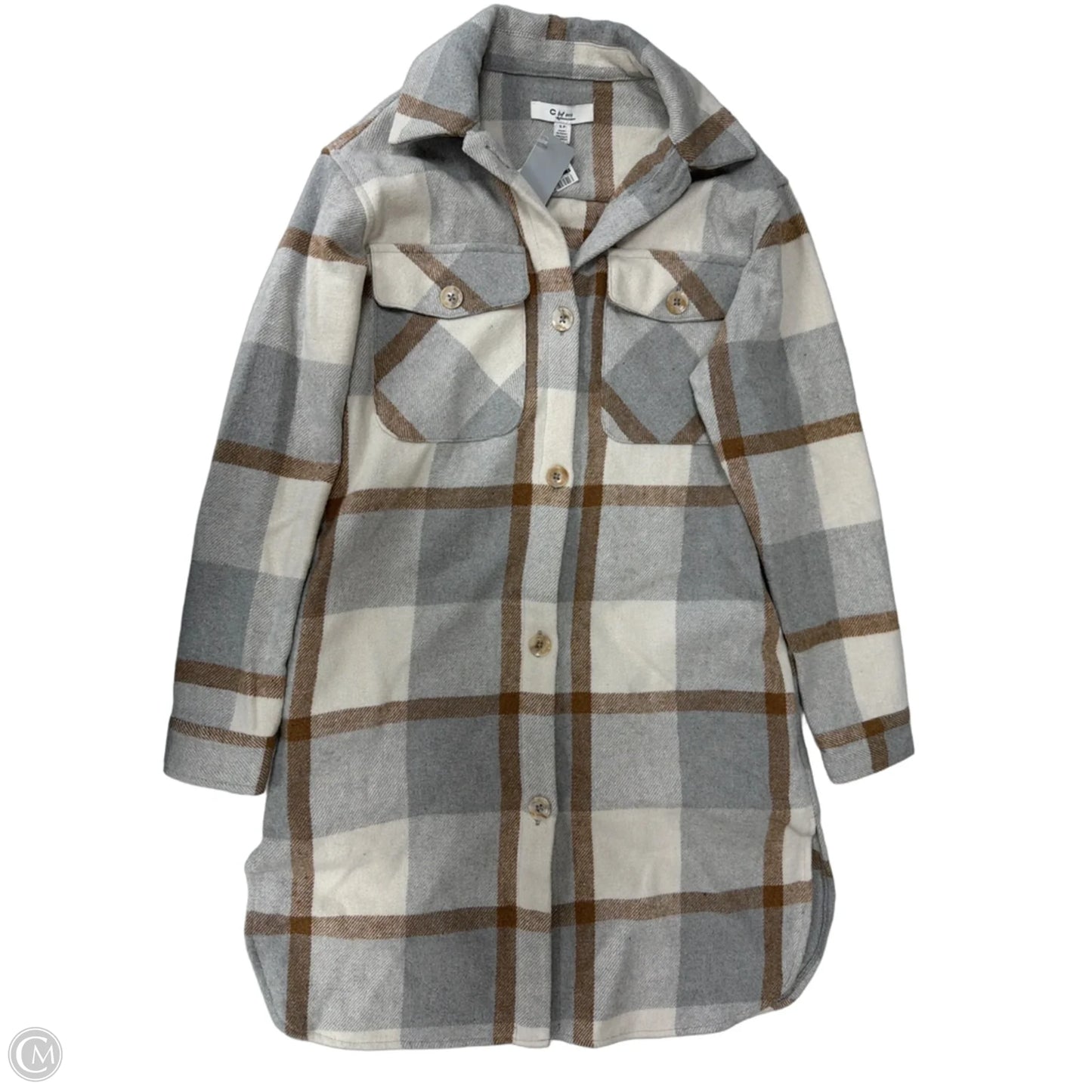 Jacket Shirt By Clothes Mentor In Plaid Pattern, Size: Sp