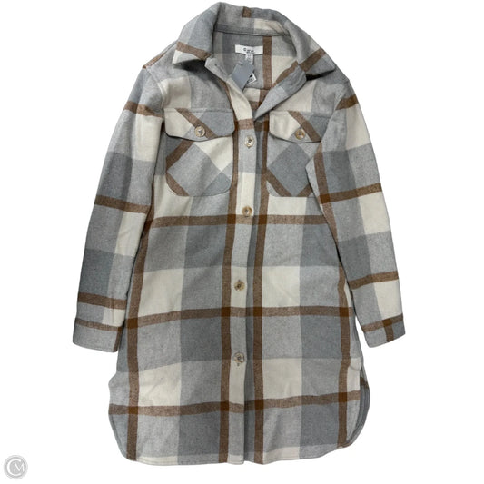 Jacket Shirt By Clothes Mentor In Plaid Pattern, Size: Sp
