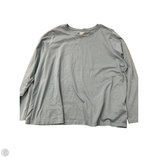 Top Short Sleeve Basic By Lands End In Blue, Size: 1x