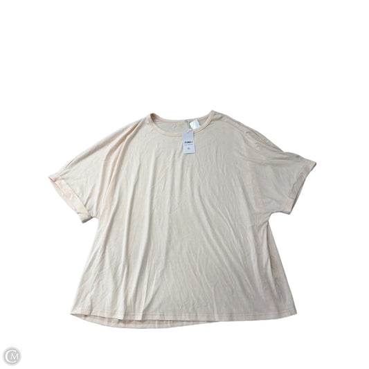 Top Short Sleeve Basic By Athmile In Cream, Size: 3x