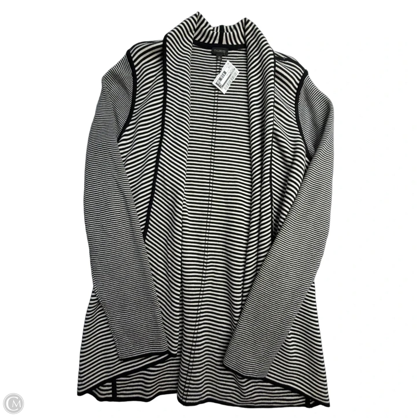 Cardigan By Talbots In Striped Pattern, Size: M