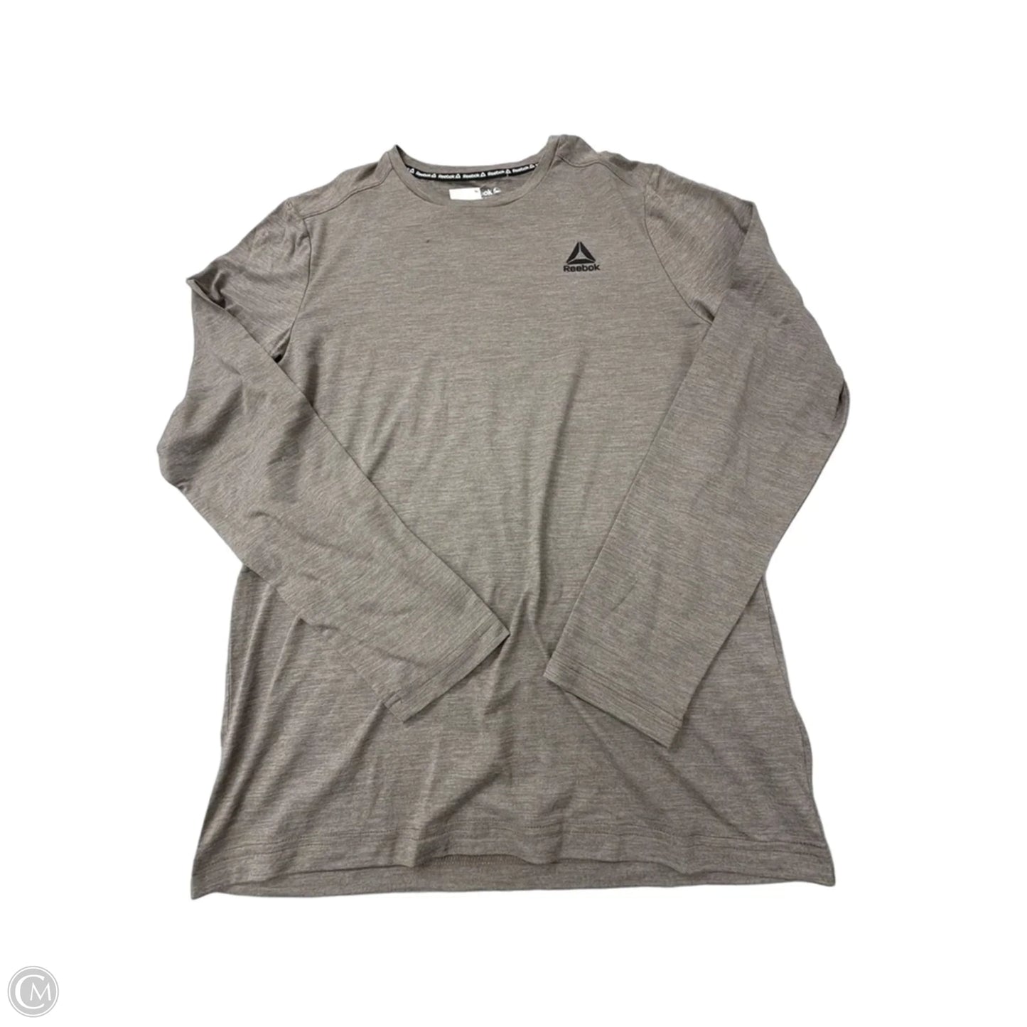 Athletic Top Long Sleeve Crewneck By Reebok In Brown, Size: M