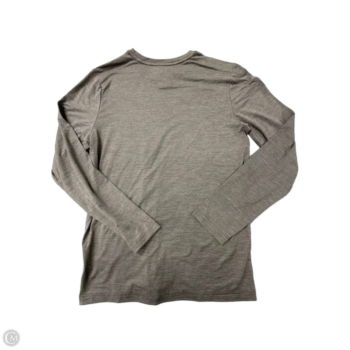 Athletic Top Long Sleeve Crewneck By Reebok In Brown, Size: M