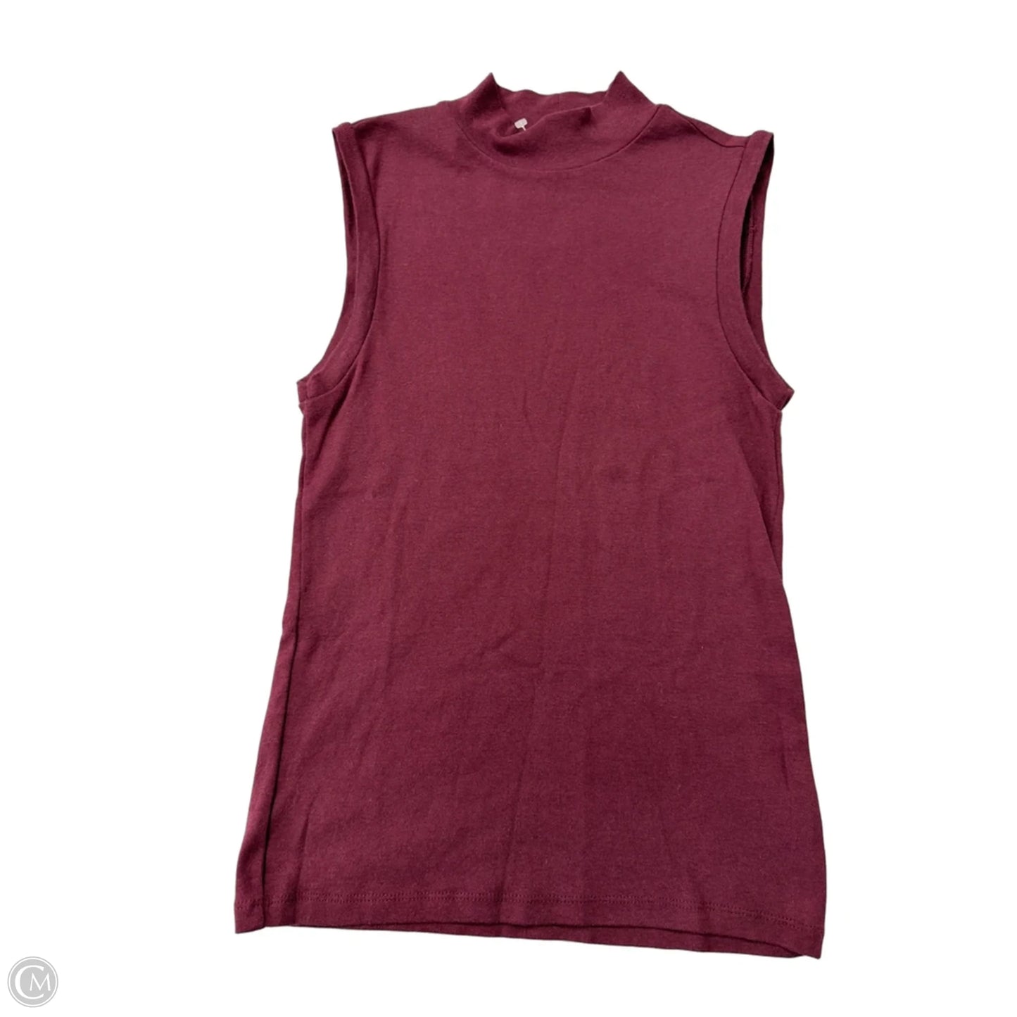 Top Sleeveless By Gap In Maroon, Size: M
